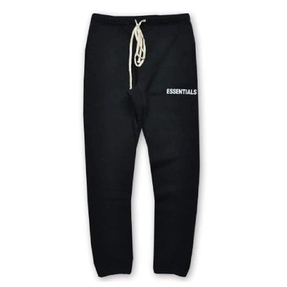 New Essentials Graphic Black Sweatpants New Essentials Graphic Black Sweatpants