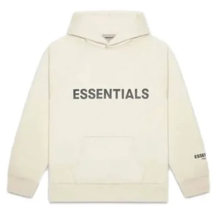 Applique Logo Buttercream Essentials Hoodie in front side