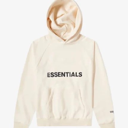 Buttercream Unisex Essentials Cotton Hoodie in front side