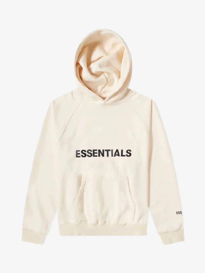 Buttercream Unisex Essentials Cotton Hoodie in front side