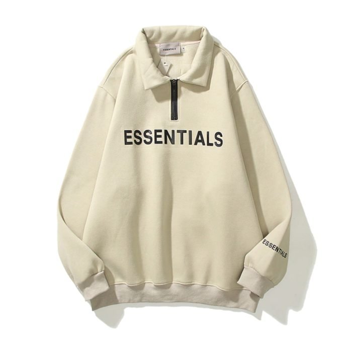 Essentials Half Zipper Carl’s Coffee Hoodie in front side