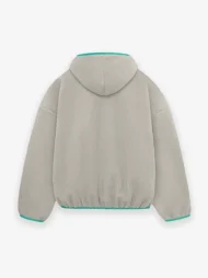 Essentials Polar Fleece Pullover Hoodie Gray back side