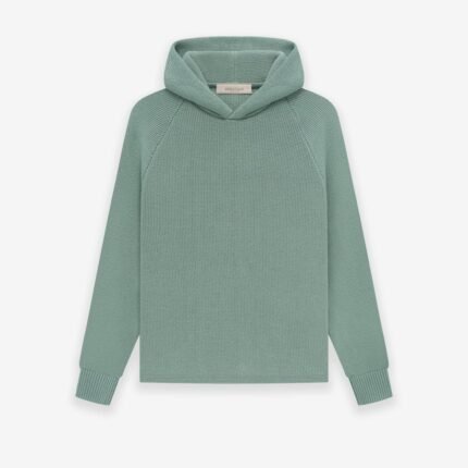 Kids Essentials Knit Hoodie Brunswick Green in front side