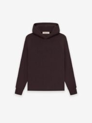 Kids Essentials Knit Hoodie Dark Red in front side