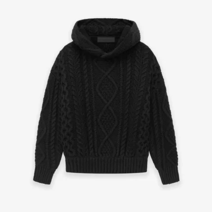 Kids Cable Knit Hoodie in front side