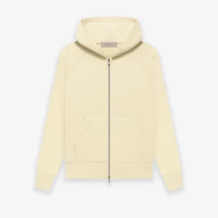 Essentials Fw22 Kids Fullzip Hoodie Canary in front side