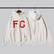 ESSENTIALS FG White Hoodie in front side