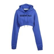 Essentials Oversized Cropped Hoodie in front side