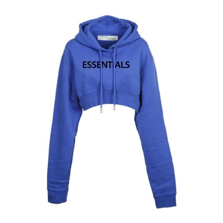 Essentials Oversized Cropped Hoodie Essentials Oversized Cropped Hoodie in front side