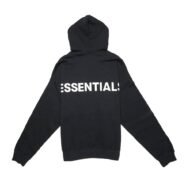 FEAR OF GOD ESSENTIALS 3M Logo Pullover Hoodie - Black in front side