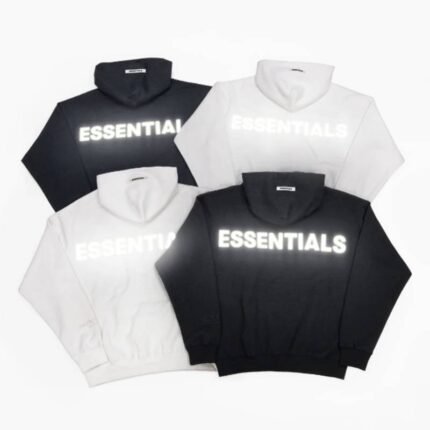 Fear Of God Essentials Reflective Letter Hoodie in front side