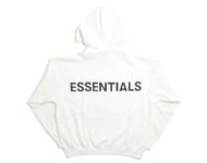 Fear of God Essentials 3M Logo Pullover Hoodie White in front side