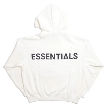 Fear of God Essentials 3M Logo Pullover Hoodie White in front side