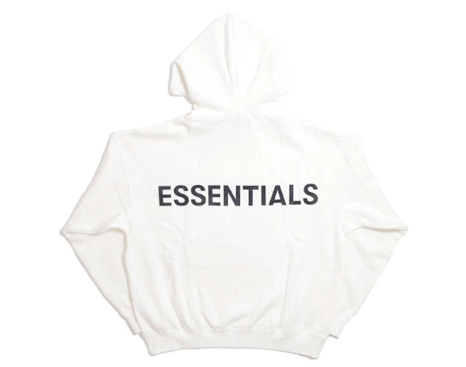 Fear of God Essentials 3M Logo Pullover Hoodie White Fear of God Essentials 3M Logo Pullover Hoodie White in front side