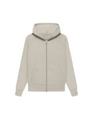 Fear Of God Essentials Kids Full-Zip Hoodie Smoke in front side