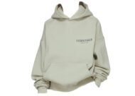 Fear Of God Essentials SSENSE Exclusive Kids Hoodie Concrete in front side