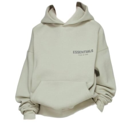 Fear Of God Essentials SSENSE Exclusive Kids Hoodie Concrete in front side