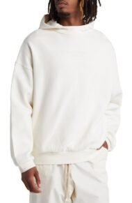 Fear of God Essentials Hoodie Cream in front side