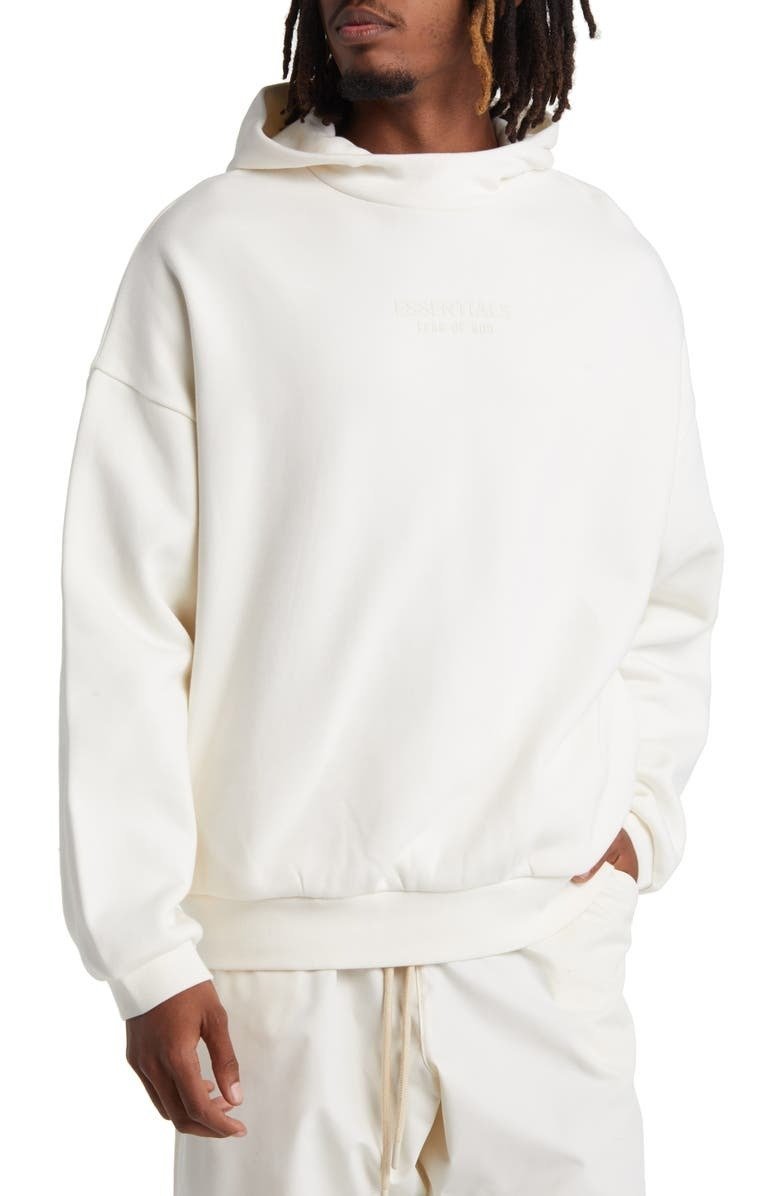 Fear of God Essentials Hoodie Cream Fear of God Essentials Hoodie Cream in front side