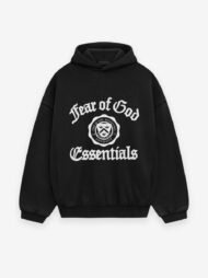 Essentials Fear of God Shrunken Hoodie Black