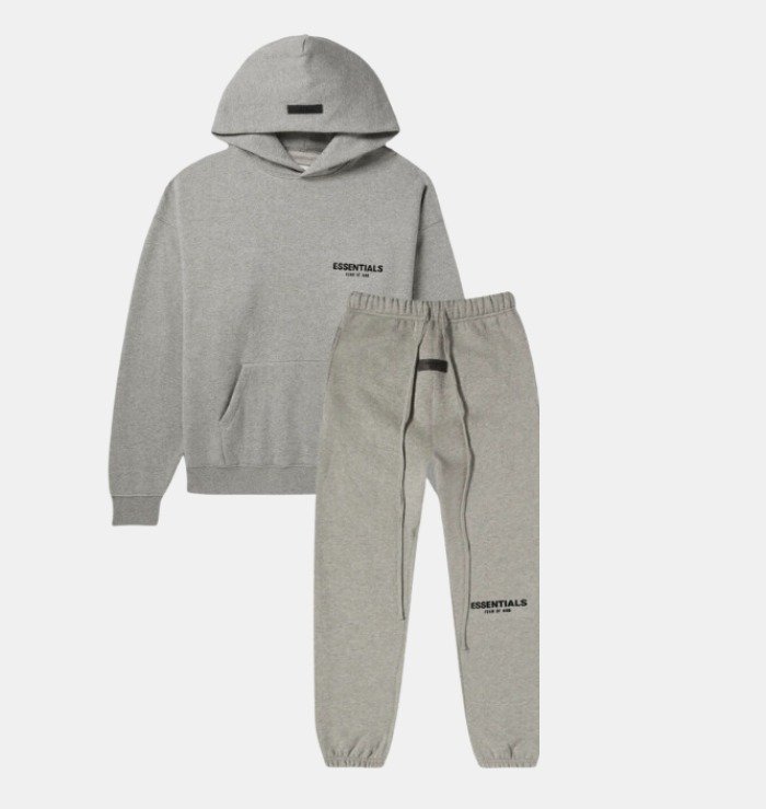 Fear of God Essentials Dark Heather Oatmeal Tracksuit Fear of God Essentials Dark Heather Oatmeal Tracksuit