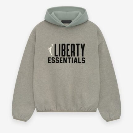 Essentials Liberty Hoodie Warm Heather in front side
